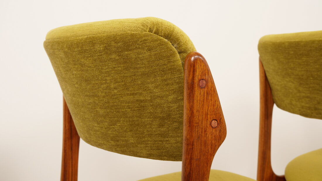 4 chaises de salle à manger | Erik Buch | Modèle 49 | Palissandre | Rembourrées