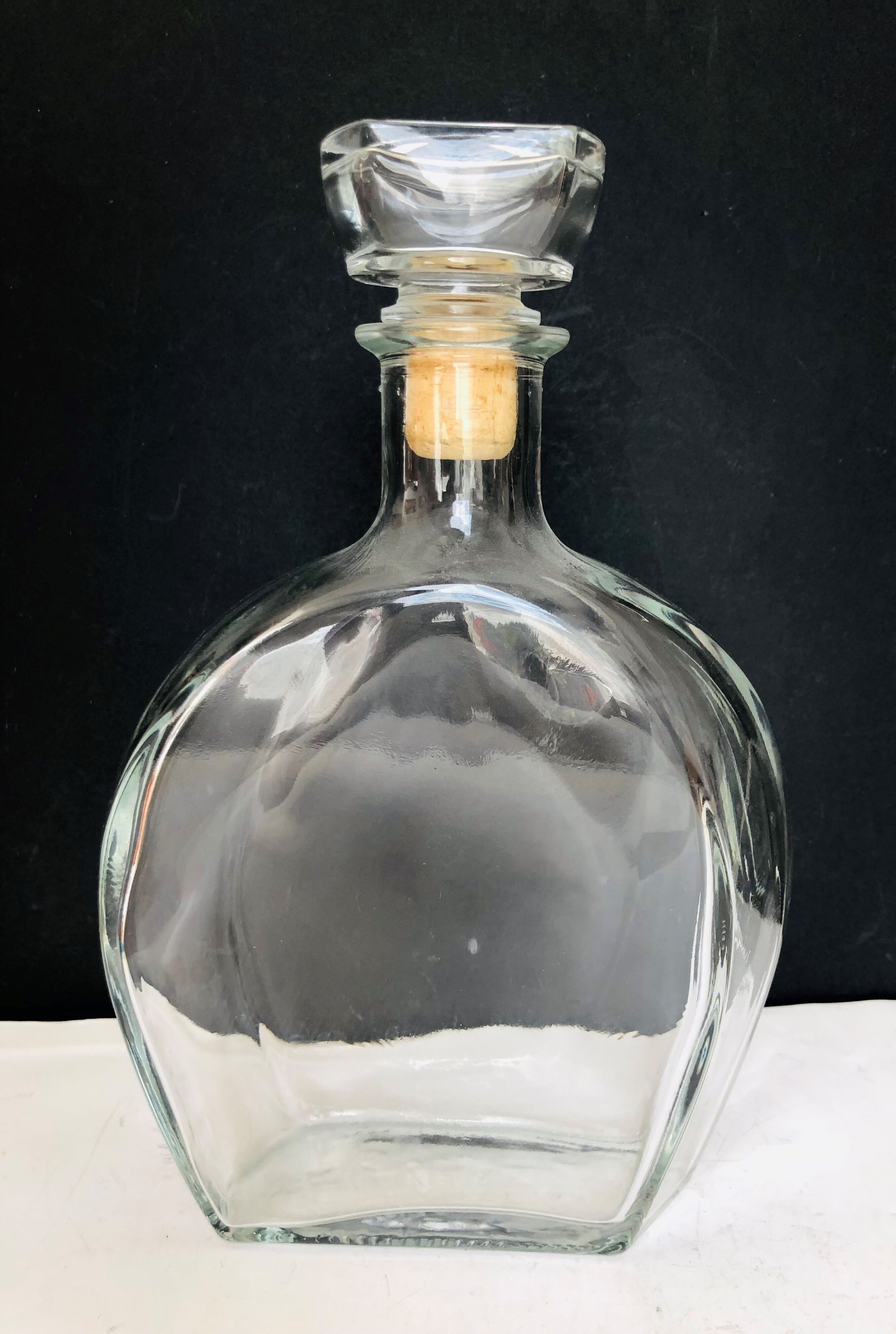 Molded glass decanter