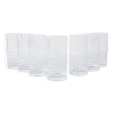 Ensemble de verres Niva, design finlandais, années 1970, designer : Tapio Wirkkala, fabrication