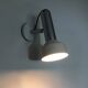 Adjustable wall spotlight in chrome-plated and white lacquered metal. 1970s