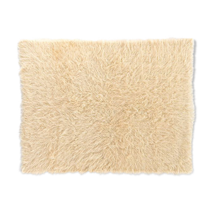 Tapis de laine mérinos pure hirsute fait à la main 140 x 222 cm