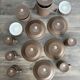Vintage River Dolphin coffee service – Matte stoneware