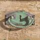 Antique bedroom chest of drawers with green tones (c.1920) #8