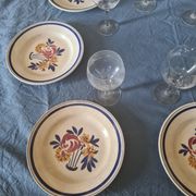 Assiettes plates porcelaine opaque HBCM