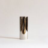 Chrome-plated metal bud vase, 1980s