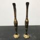 Pair ancient vase soliflore - anse metal vintage golden decoration