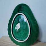 Vintage numbered green slip shell shell cup