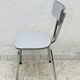 Set of 4 vintage grey chrome Formica kitchen chairs.