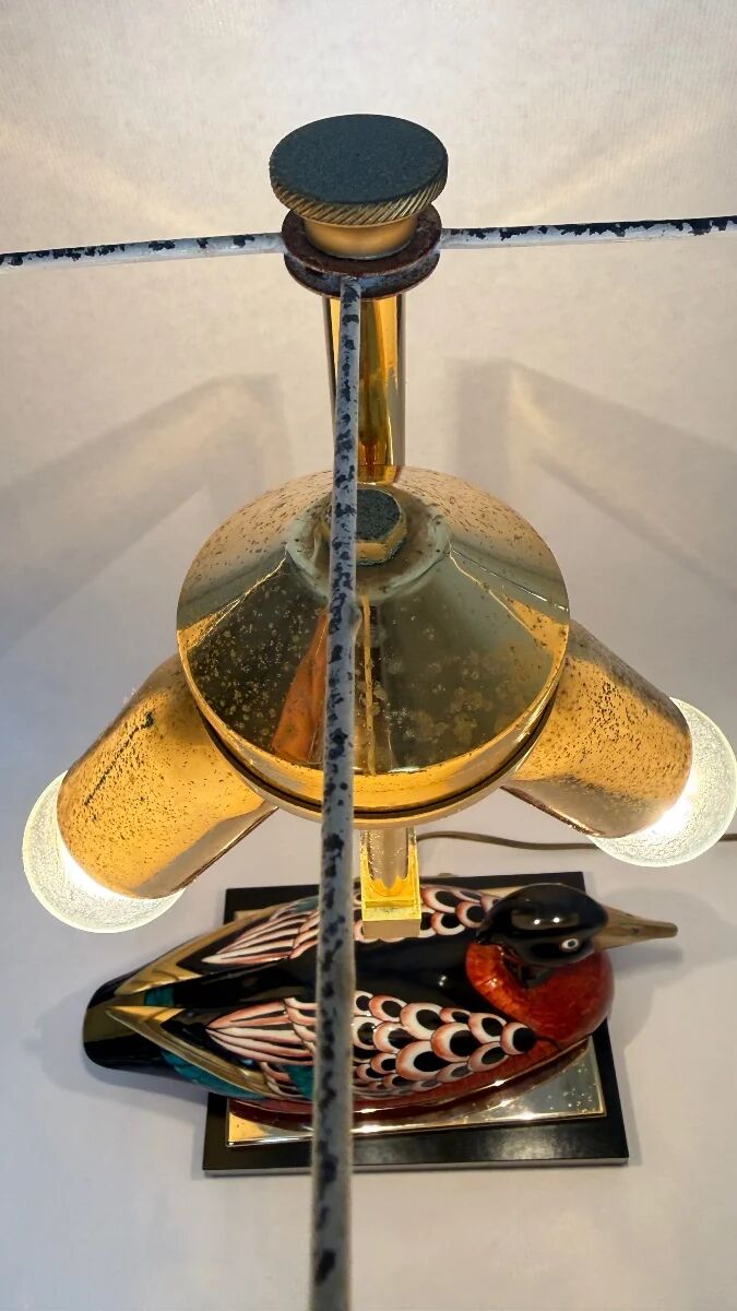 Duck lamp in porcelain Manifattura Porcellane Artistiche Firenze