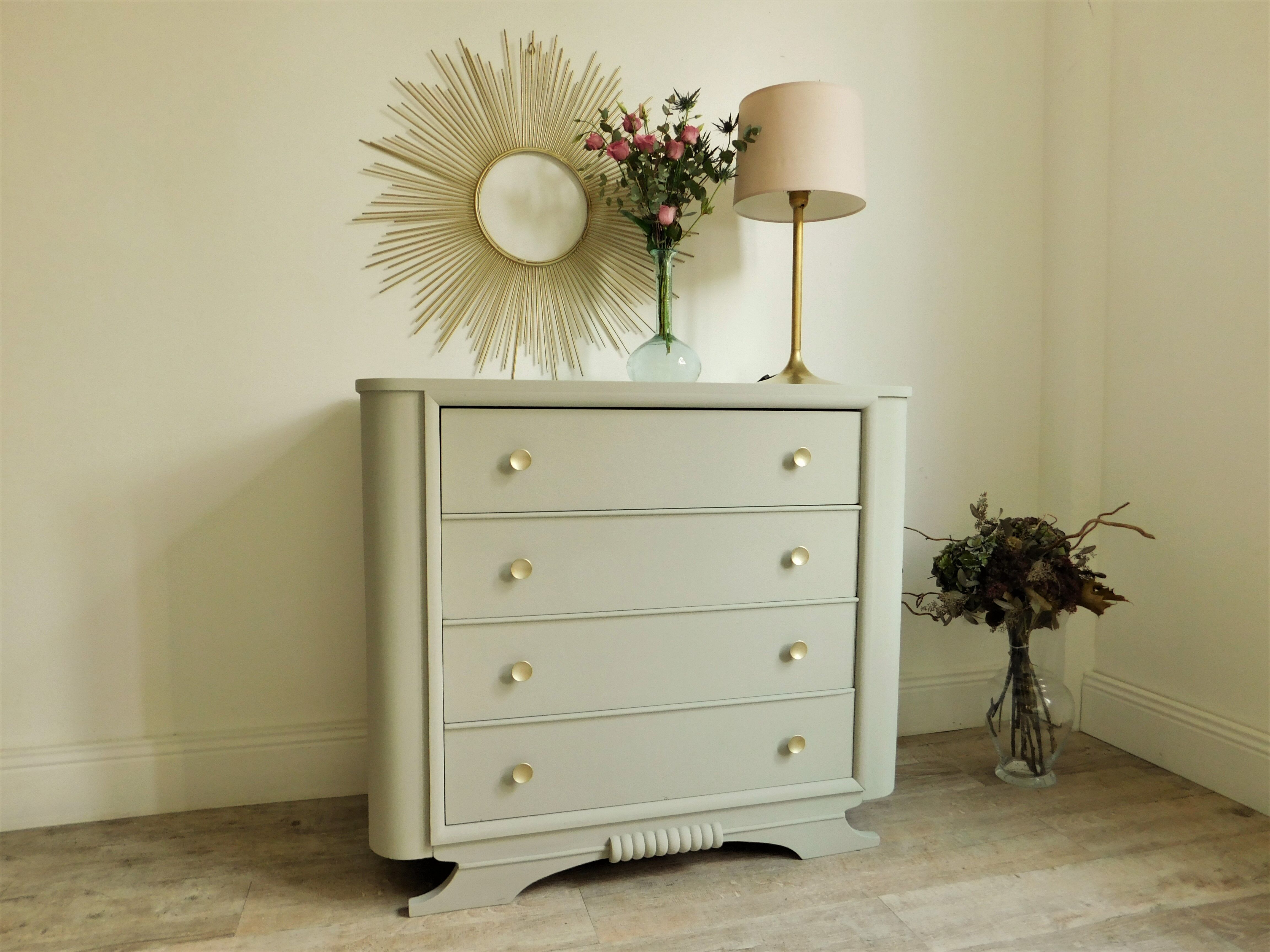 Commode art déco gris écaille