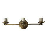 Applique en laiton : 3 lampes