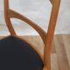 Vintage Danish teak chair – black faux leather seat (1960s)