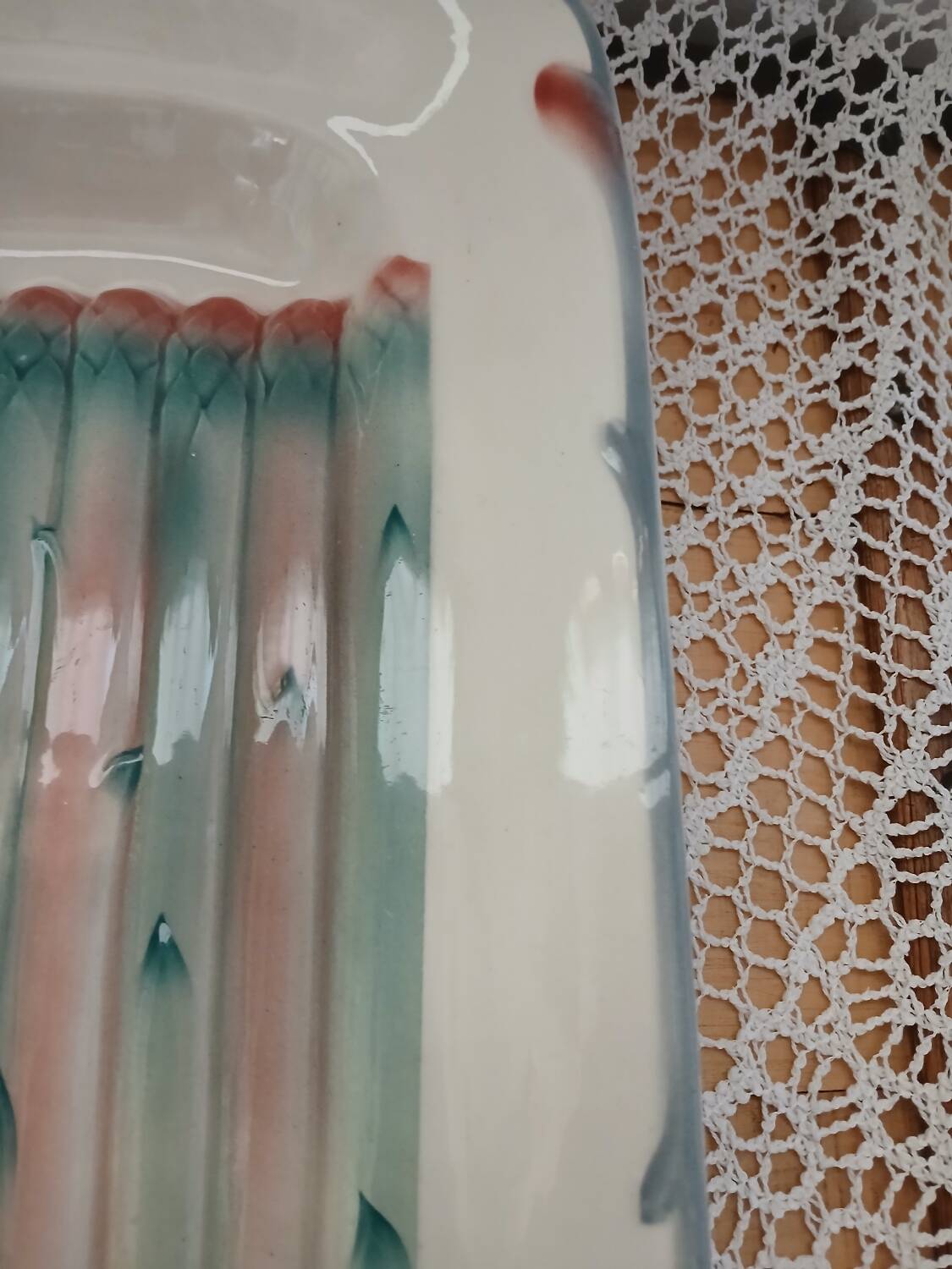 Old Barbotine dish from Digoin and Sarreguemines