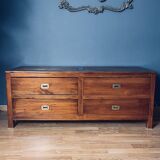 Solid Mahogany Wood TV Cabinet