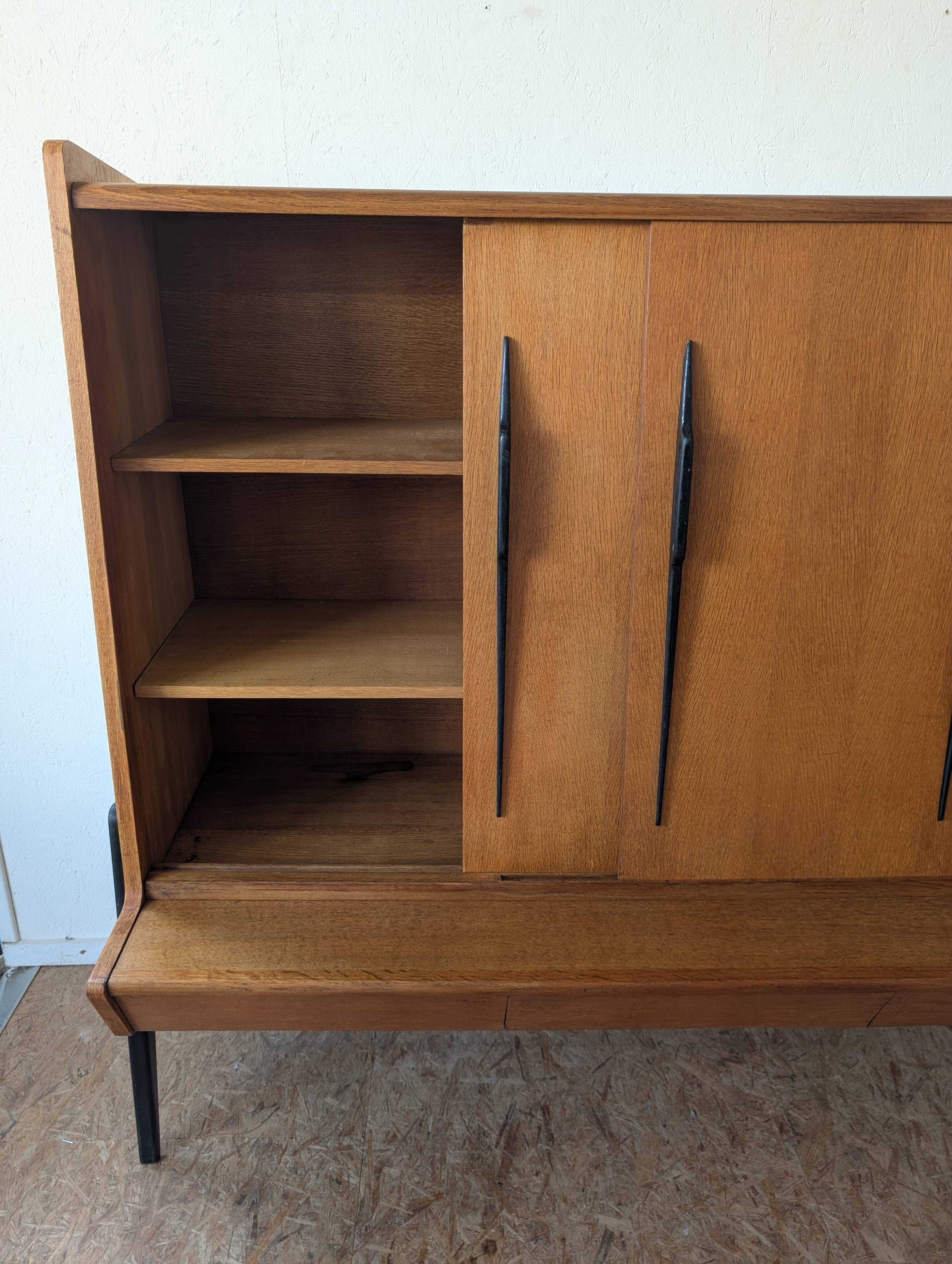 High oak sideboard by Gérard Guermonprez, 1950s/1960s