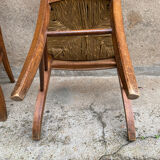Set of 4 straw chairs