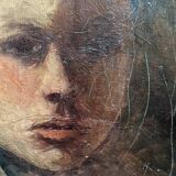 Antique oil on canvas frame, baroque gilded wood frame
