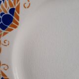 Old flat plates mismatched in earthenware
