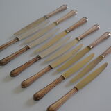 12 metal silver table knives 25 cm
