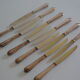 12 metal silver table knives 25 cm