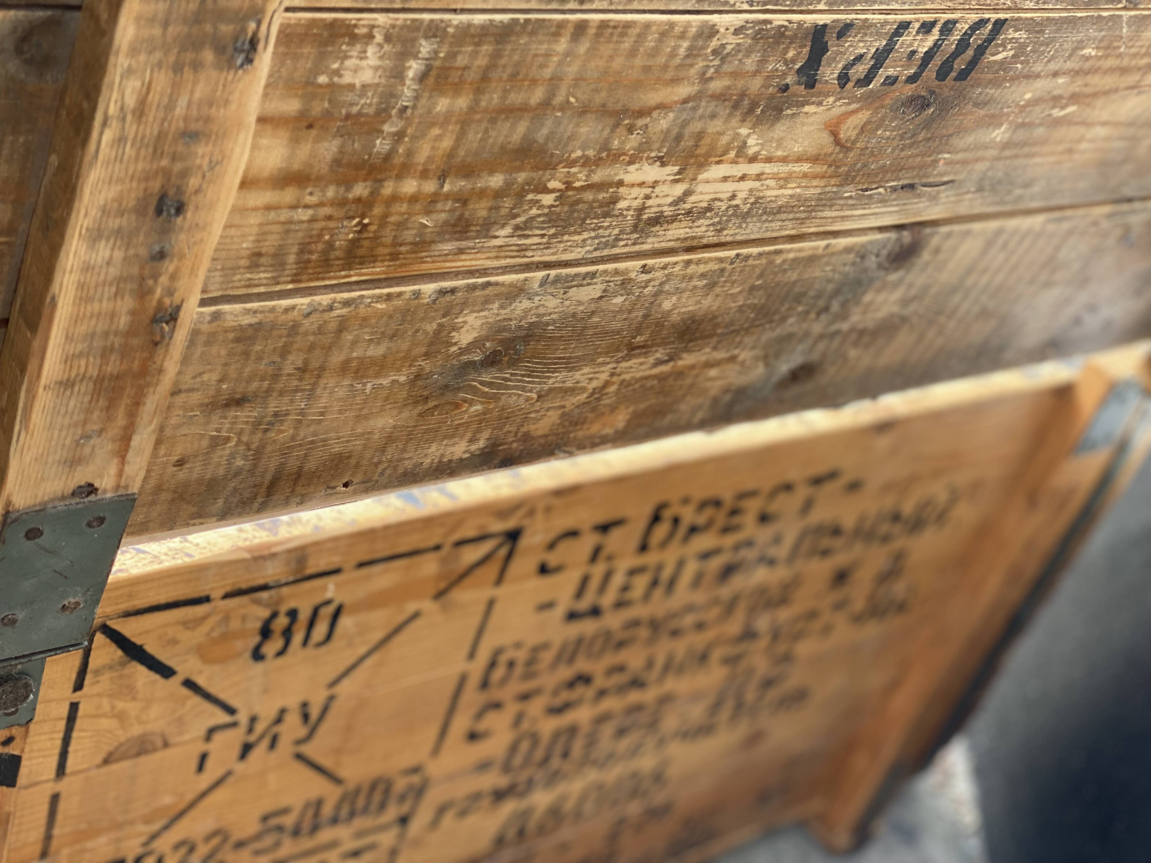 Vintage Russian Military Surplus Gas Mask Crate