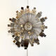 Brutalist Sunburst wall sculpture by Curtis Jere. USA, 2000s