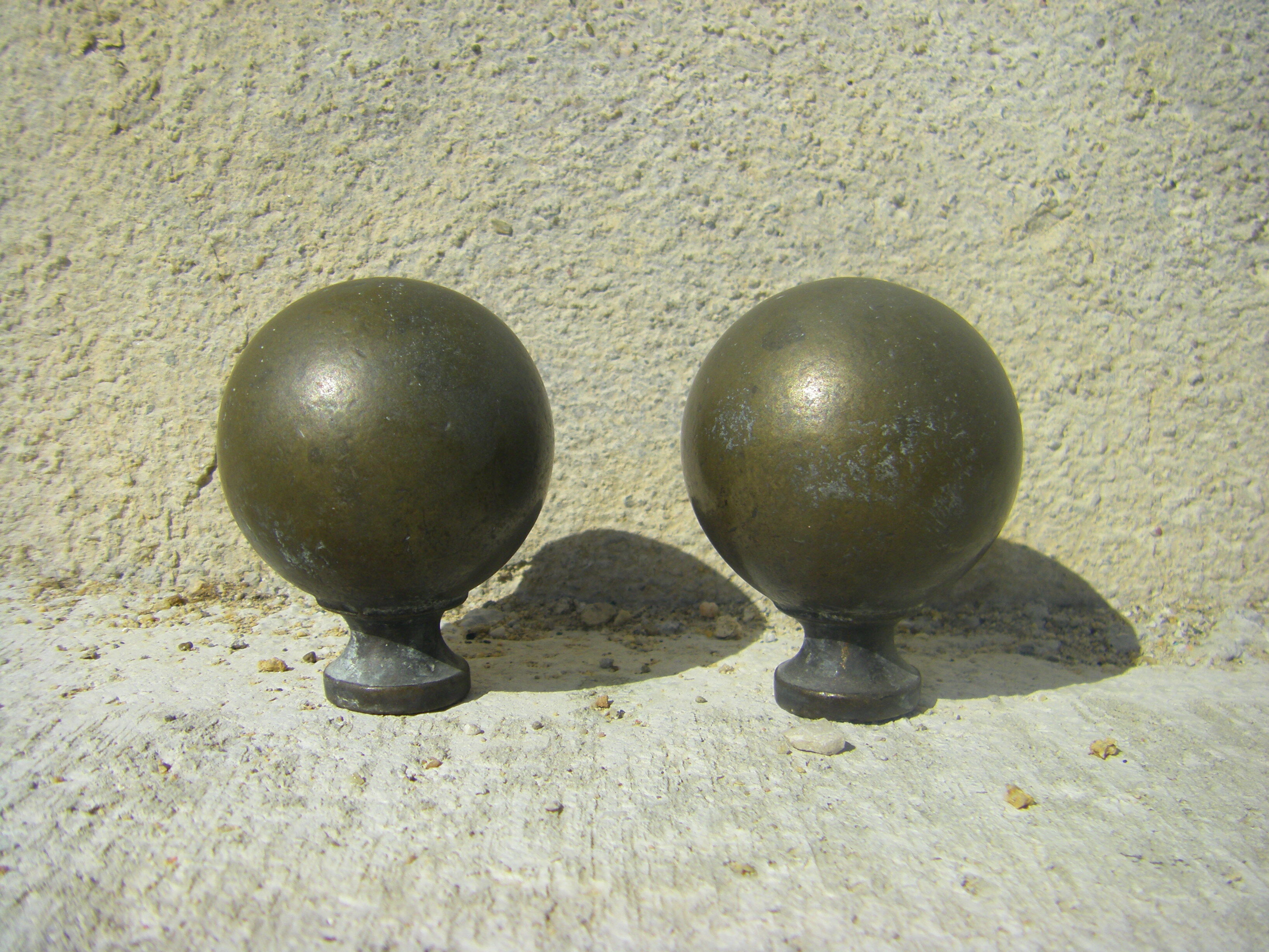 Old brass balls