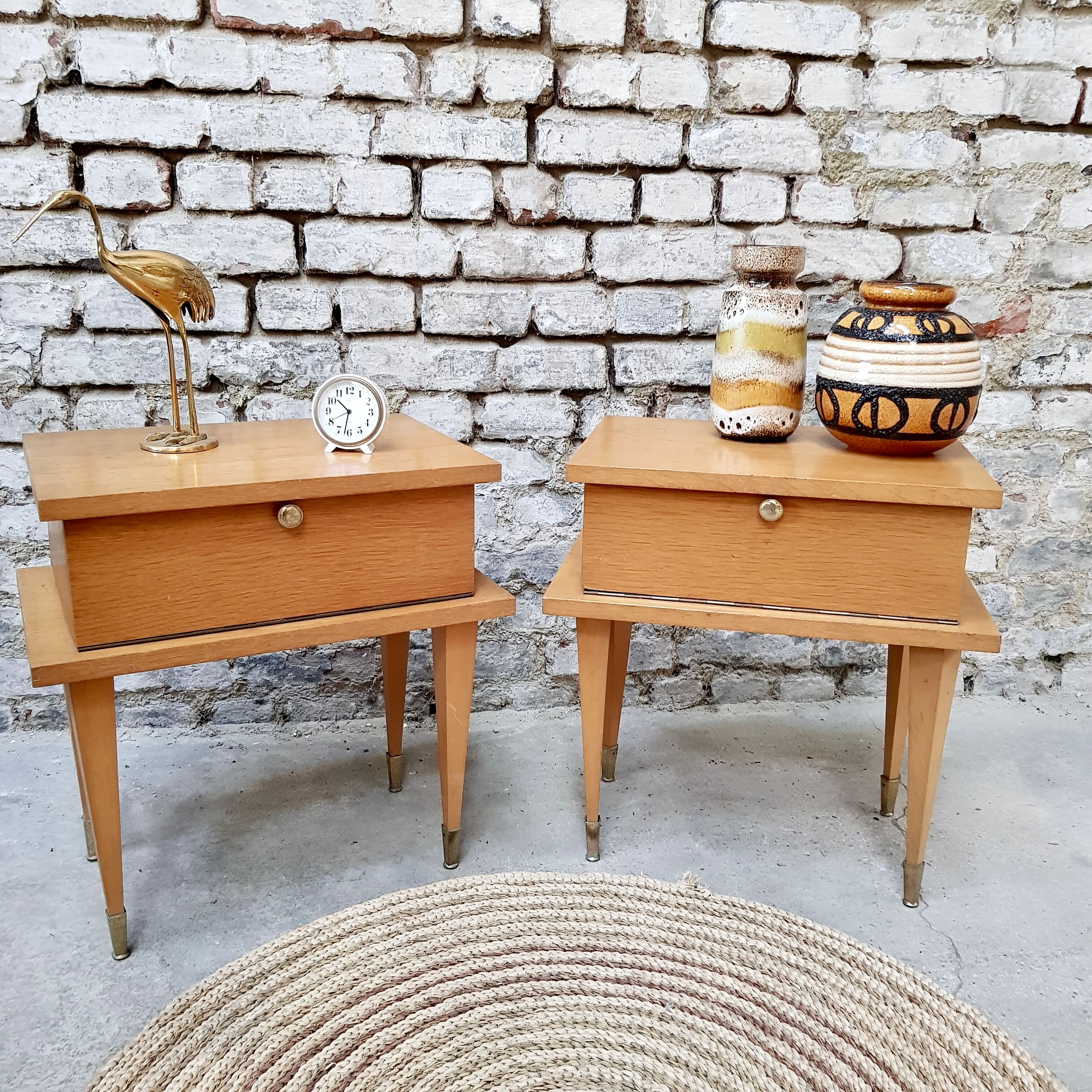Pair of Scandinavian bedside tables
