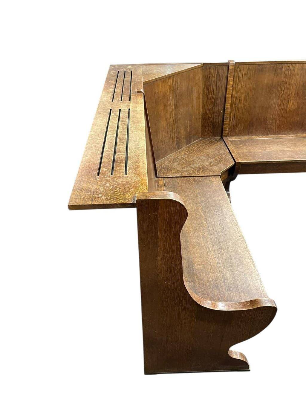 Vintage wooden corner bench