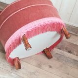 Fauteuil crapaud rose poudré