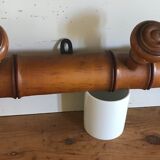 Vintage wooden patère turned