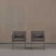 Chaises Ligne Roset en tissu gris, France années 2000, ensemble de 2.