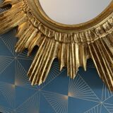 Golden wood sun mirror, 1960