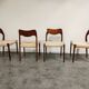 Ensemble de 4 Niels Otto Moller modèle 71 années 1960