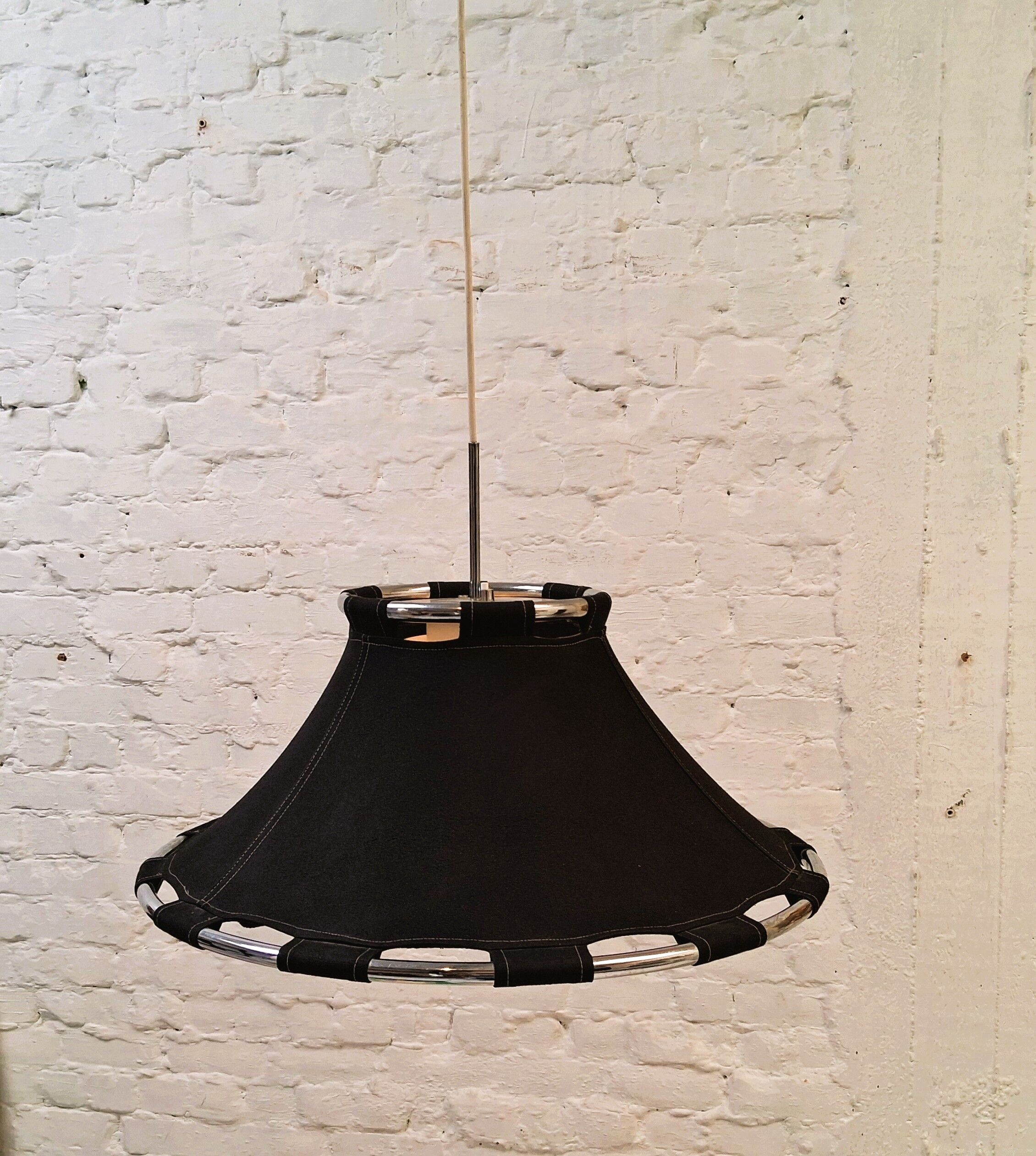 Black and chrome suspension "Anna", Anna Ehrner, Ateljé Lyktan 1970