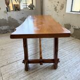 Aranjou farmhouse table in blond elm, 1950s