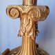 Lampe 90cm bois sculpté doré style Louis XVI
