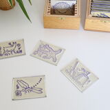 Stamp boxes, stamps, school, theme the4 seasons