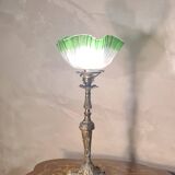brass lamp Italy 39x17 beautiful antique tulip 1900