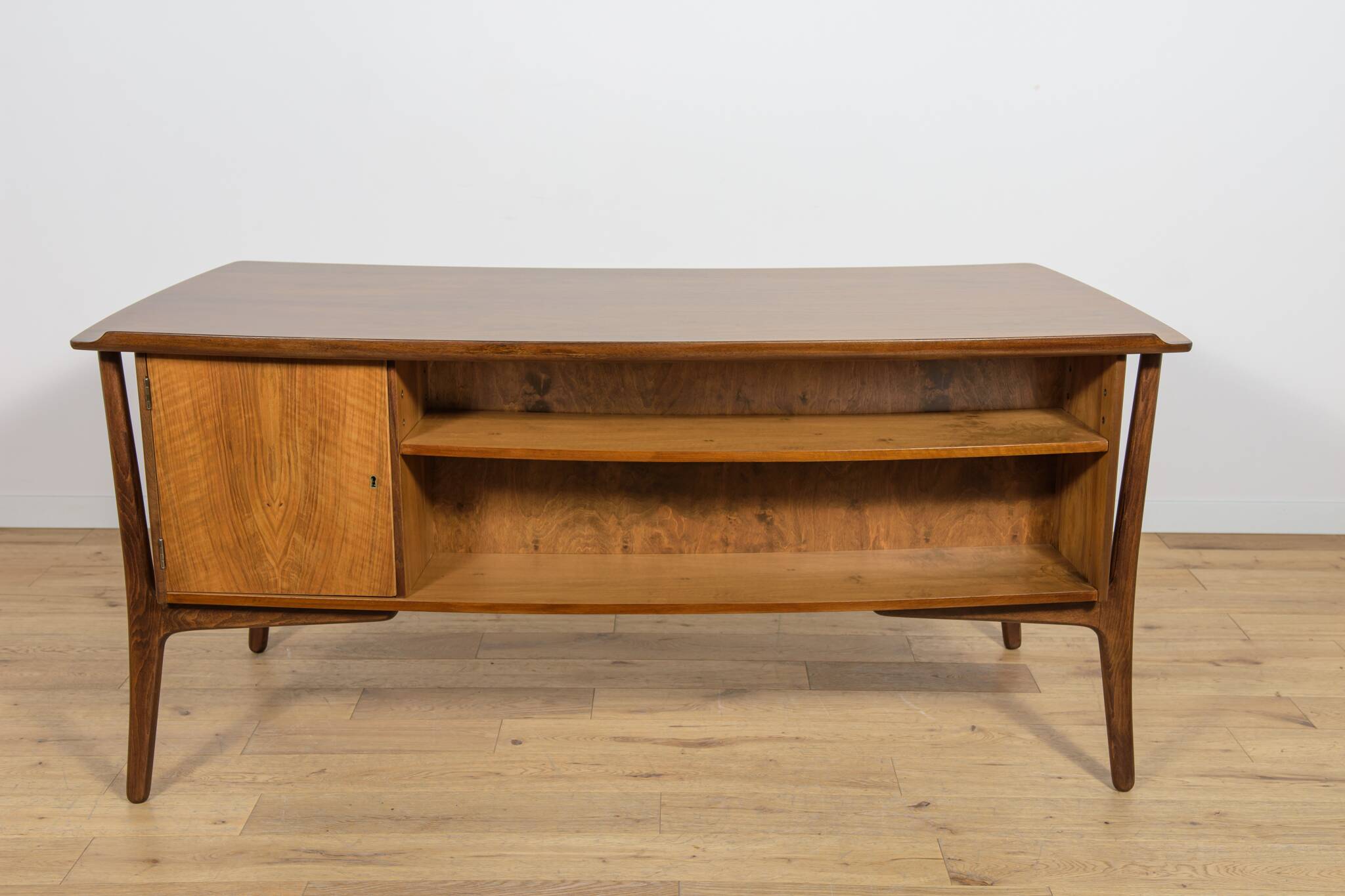 Mid-Century Walnut Desk by Svend Åge Madsen for H.P. Hansen, Denmark, 1960s
