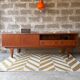 Scandinavian low sideboard in teak, 1960