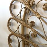 Peacock rattan bedhead