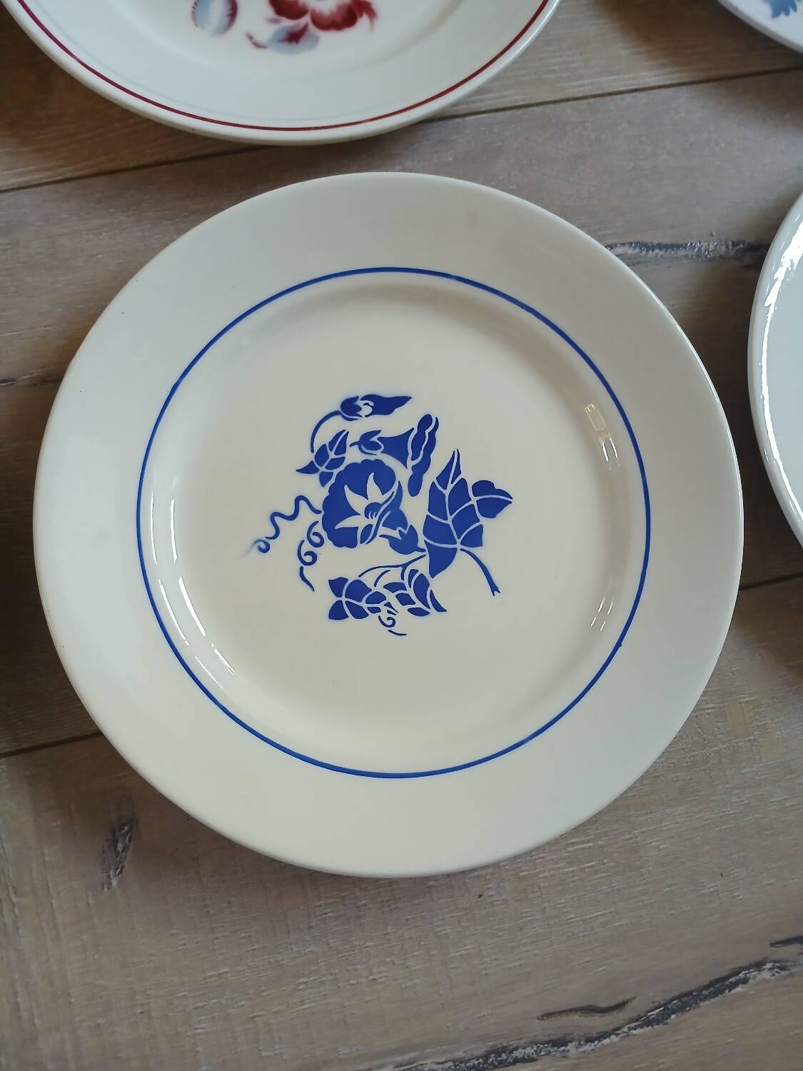 10 assiettes plates anciennes dépareillées