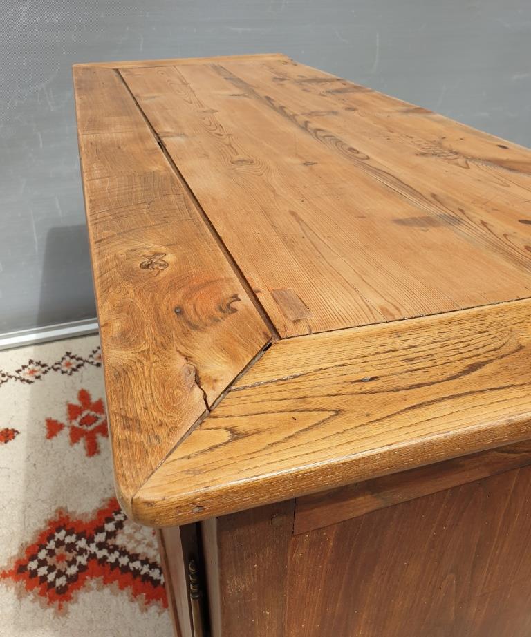 Norman countryside buffet in solid cherry wood nineteenth