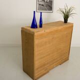 Vintage curtain furniture in light oak