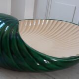 Art deco green shell wall lamp