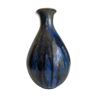 Glazed ceramic vase - Unique piece signed