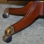 Restored vintage executive chair, leather, oak frame.