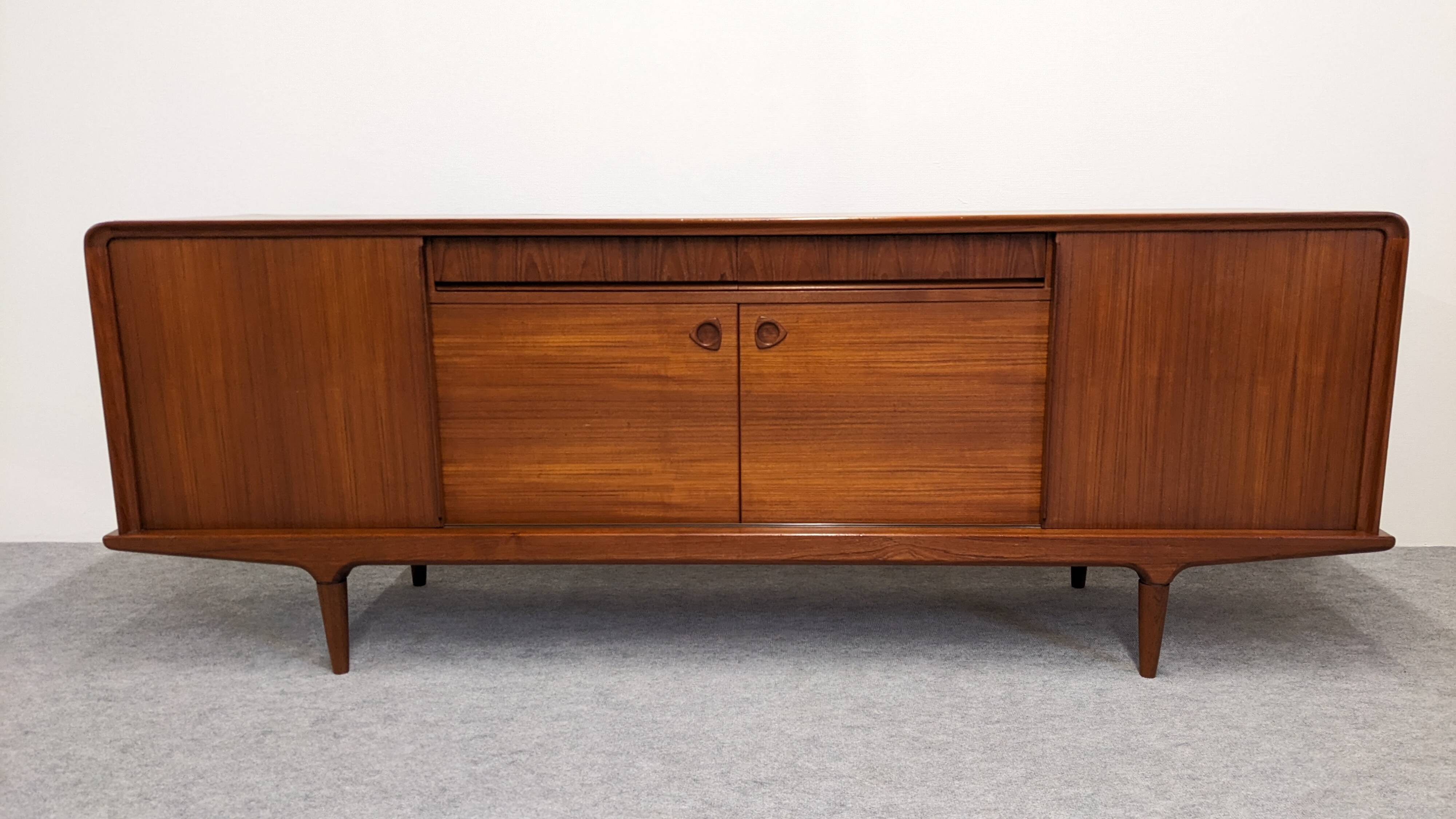 Teak enfilade by Johannes Andersen for Clausen & Son, Denmark 1960.