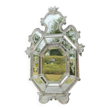 Miroir vénitien en verre de Murano, vers 1930